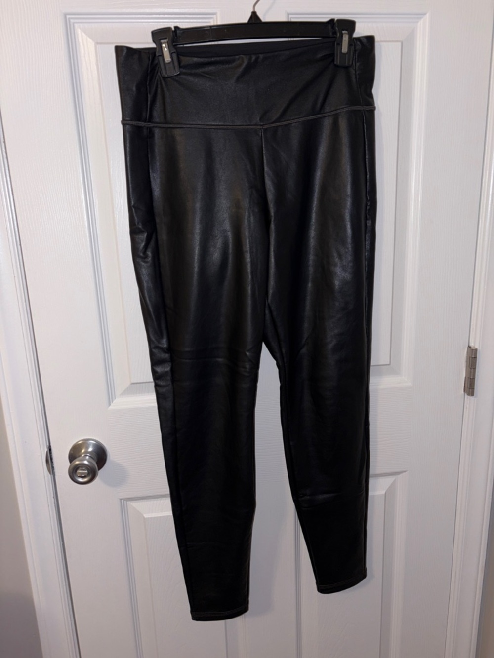 Athleta Black Faux Leather High-Rise Leggings